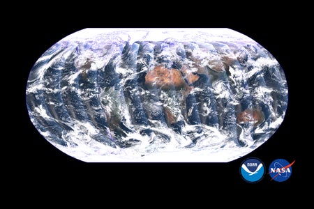 polar-orbiting satellites capture swaths of data throughout the full globe.